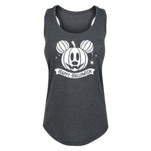 Women's - Disney - Mickey's Pumpkin Graphic Racerback Tank - 1 of 4