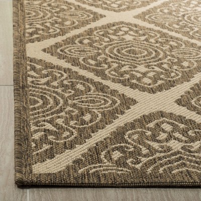 Linden Cream and Beige Geometric Flat Woven Square Rug