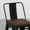 PAGED Bar Stools Set of 2, Modern Metal Counter Height Bar Chair with Curved Back and Footrest for Bar, Kitchen, Dining Room - 4 of 4
