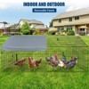 Metal Chicken Coop, Chicken Run with Waterproof Cover, Portable Chicken Tractor Cage Enclosure Crate Outside for Hens, Rabbit, Duck, Birds Habitats - 4 of 4