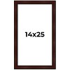 PosterPalooza | Distressed Brown Picture Frame - UV Acrylic, Foam Board Backing, Hanging Hardware - 2 of 4