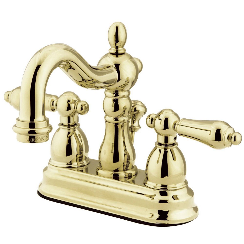 Photos - Tap Kingston Brass Heritage Bathroom Faucet Polished Brass  