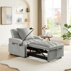 VYNXARIA 3-in-1 Sofa Bed, Convertible Sleeper Chair  Adjustable Pull Out Sleeper Chair Multi-Pockets Folding Sofa Bed for Living Room Small Space - 3 of 4