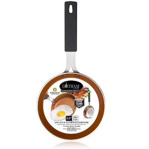 Gotham Steel Hammered 5.5'' Nonstick Egg Pan with Rubber Grip Handle - 1 of 4