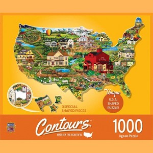 MasterPieces Inc United States Shape 1000 Piece Jigsaw Puzzle - 1 of 3
