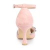 Allegra K Women's Rhinestones Bow Ankle Buckle Strap Stiletto Heel Pumps - 3 of 4