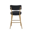 PAGED Bar Stools Set of 4 Modern Upholstered Counter Stools with Back, Footrest and Metal Legs for Kitchen, Dining Room - 3 of 4