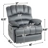 CENGHU Large Manual Recliner Chair in Fabric, Adult Sofa Chair, Recliner Chair for Adult, Mid Century Modern Pushback for Living Room, Bedroom - 3 of 4
