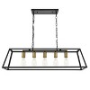 Elegant Lighting Resolute 5 light brass and black Pendant - 4 of 4