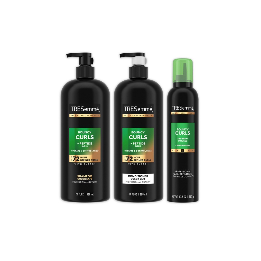 Tresemme Bouncy Curls Shampoo - 28 fl oz + Conditioner - 28 fl oz + Mousse - 10.5oz
