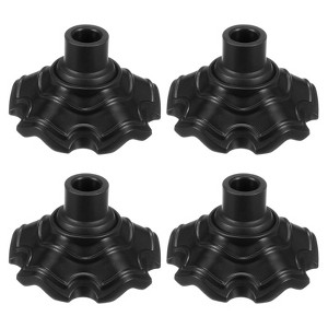 Unique Bargains Plastic Anti-Sinking Folding Camp Chair Replacement Feet Black 4 Pcs - 1 of 4