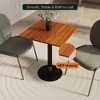 Leisuremod Vail 24-Inch Square Dining Table with MDF Top and Round Steel Base Gold Accent for Kitchen, Dining, and Pub - 4 of 4