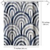 71x74 Blue Abstract Shower Curtain - 100% Polyester - Water-Resistant Bath Curtain - 2 of 4