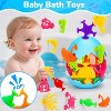 Ocean Animal Suction Cup Bath Toys, Mold-Free Window Building Set for Toddlers Ages 1-5 - 2 of 4