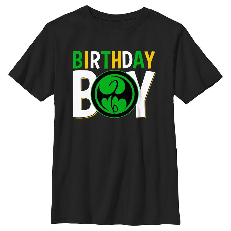 Boy's Marvel Birthday Boy Iron Fist Logo T-Shirt, 1 of 6