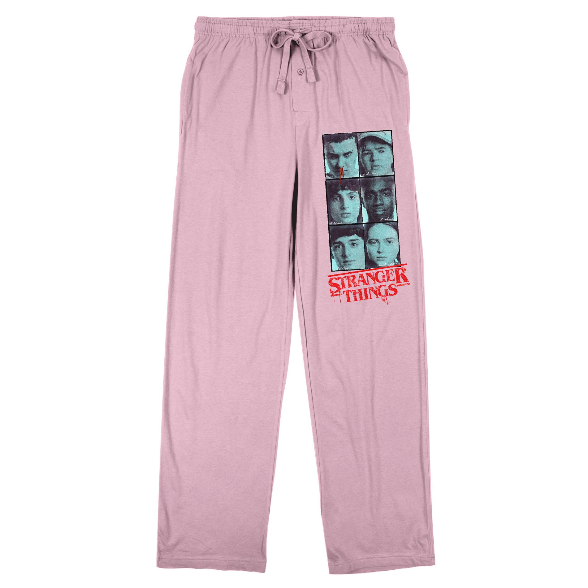 Stranger Things Character Grid Women’s Cradle Pink Sleep Pajama Pants