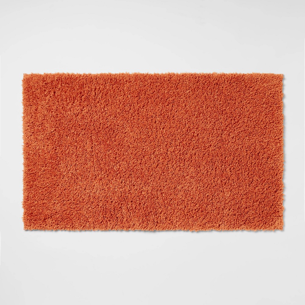 Photos - Bath Mat 20"x34" Antimicrobial Bath Rug Orange - Threshold™