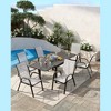 Set of 4 Outdoor Stackable Patio Chairs - High-Back Metal Frame with Durable Textilene Fabric - Perfect for Lawn, Backyard, Deck, and Garden - 3 of 4