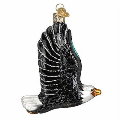Old World Christmas Eagle In Flight Glass Blown Ornament