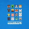 Seven Times Six Minecraft Video Game T-Shirt Boys' Creeper Blaze Bee Llama Character Tee Blue - 3 of 4