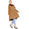 Women's Plus Size Grandiose Coat - caramel | CITY CHIC - 2 of 4