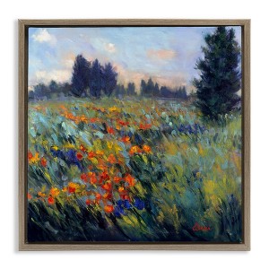 Stupell Industries Flower Meadow Landscape, 25" x 25" - 1 of 4