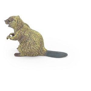 Collectible Wildlife Gifts | Beaver, Semiaquatic Rodents, Castor, Museum Quality, Rubber Animal, Hand Painted,  Toy Model, Gift,   3"  CH101 BB87 - 1 of 4