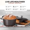 Gotham Steel 5QT Hammered Dutch Oven Ceramic Nonstick Lightweight Self Basting Lid - 4 of 4