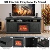 Traditional Fireplace TV Stand with 23" Crystal Fireplace, 67" Inch Electric Fireplace with Remote Control,Open Storage Shelves and Cabinets - 4 of 4
