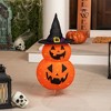 Northlight LED Lighted Jack-O-Lanterns in Witch's Hat Outdoor Halloween Decoration - 34" - 4 of 4