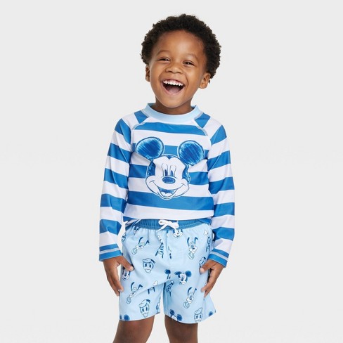 Bluey Bingo Toddler Boys Pullover Rash Guard and Swim Trunks