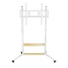 Artloge Heavy Duty Steel Mobile TV Floor Stand Height Adjustable Rolling TV Cart with Shelf & 4 Wheels for 40-100 Inch LCD LED TV Max Load 100KG - 3 of 4