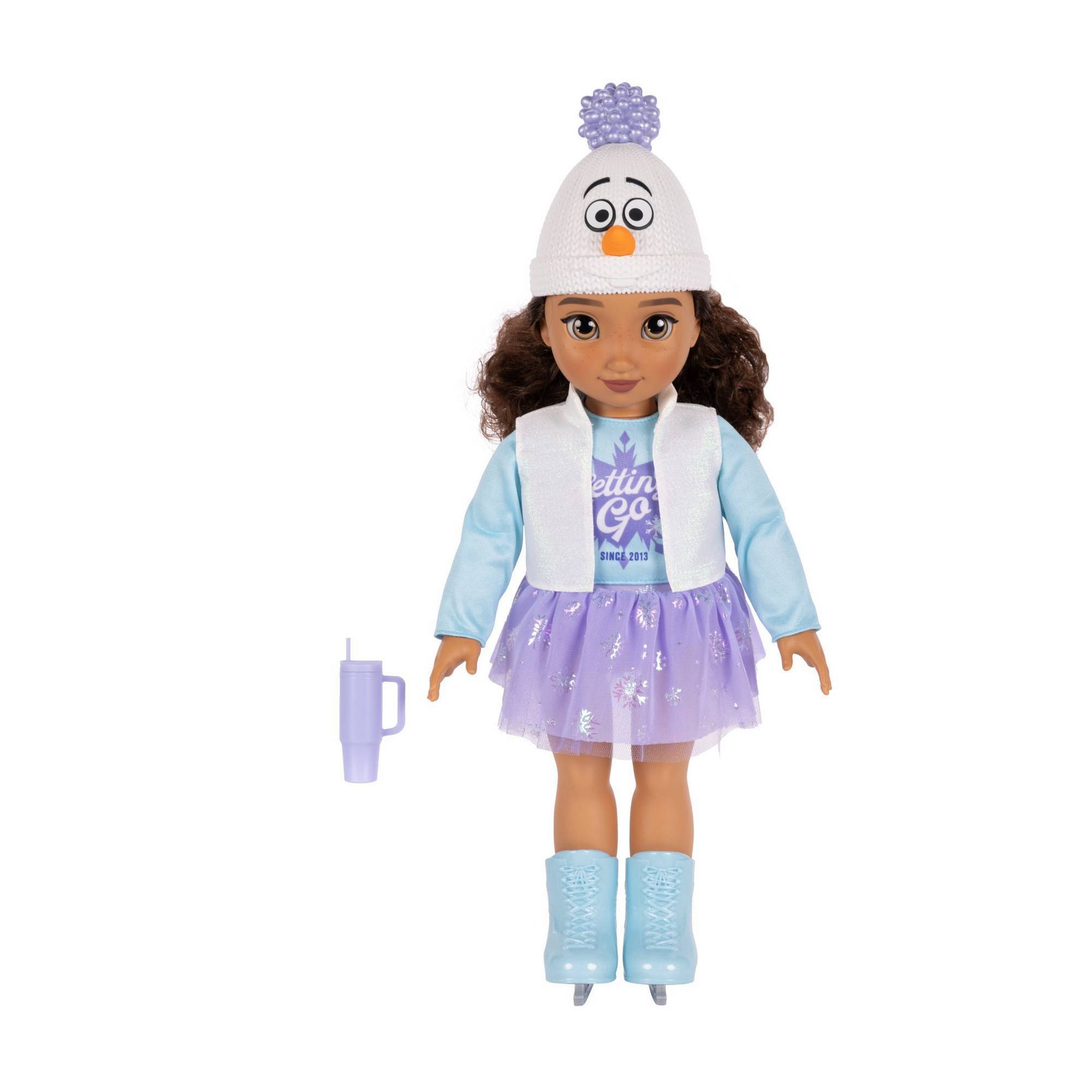 Disney ILY 4ever 18" Latina Brunette Ice Skater Outfit Elsa Inspired Doll