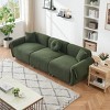 NicBex 112 Inch Teddy Velvet Couch,3-Seater Sofa with 3 Pillows for Living Room,Office,Apartment - 2 of 4