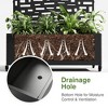 MAYEERTY Planter Box with Trellis Iron Black Arch Gerald Wide Edge Street Style 72x47x16in 3-Piece Set - 3 of 4