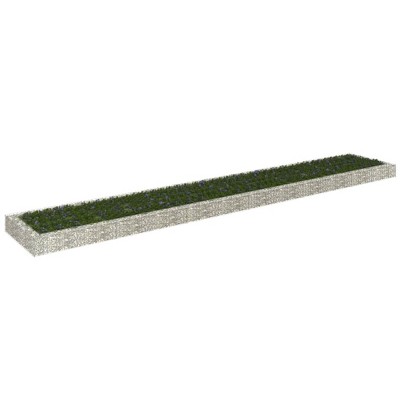 vidaXL Gabion Raised Bed Silver Galvanized Steel Large Durable