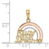 Black Bow Jewelry 14k Yellow & Rose Gold, White Rhodium Follow Your Dreams Pendant, 18mm - 4 of 4