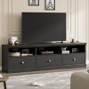 Mid Century Modern TV Stand for TVs Up to 80", 70in Entertainment Center with Storage Drawer and Open Shelves, Media Cabinet for Living Room,Bedroom - 2 of 4