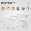 6-Panel Adjustable Pet Playpen with Safety Lock - Indoor/Outdoor Use, White - 3 of 4