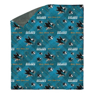 NHL San Jose Sharks 60"x70" Uplift Chenille Throw Blanket - 1 of 3