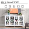 Sideboard Buffet Cabinet, Kitchen Storage Cabinet, Glass Door Accent Cabinet with Adjustable Shelves - 4 of 4