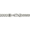 Black Bow Jewelry Men's 8mm, Sterling Silver Solid Flat Curb Chain Necklace - 4 of 4