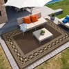 Outdoor Modern Woven Plastic Straw Carpet Reversible Erasable Lightweight Portable Large Area Rugs for Camping Garden Backyard RV Patio Auto - 3 of 4