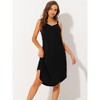 Allegra K Women's V Neck Solid Soft Spaghetti Strap Cami Lounge Nightdress - 2 of 4