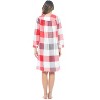 Casual Nights Women's Floral Snap Front Flannel Duster Long Sleeve Lounger Dress - 4 of 4