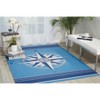 Waverly Sun & Shade "Sailing" Blue Indoor/Outdoor Area Rug by Nourison SND45 7'9" x 10'10" - 2 of 4