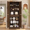 Aheaplus 71'' Kitchen Pantry Cabinet with Doors, Freestanding Large Storage Cupboard with Storage Drawers - 2 of 4