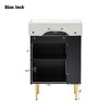 Lyngins 21.6" Storage Bathroom Vanity, Freestanding Vanity with Ceramic Sink & Overflow, Bathroom Storage Cabinet, Small-to-Medium Bathrooms - 4 of 4