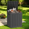 Infurnic 28 Gal Deck Boxes, Waterproof Outdoor Storage Box with Handle for Patio Furniture, Garden Tools, All Weather Use, Black, 14.76"*14.76"*29.52" - 4 of 4