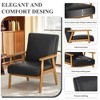 COLAMY Modern Accent Armchair, Livingroom Chair with Wooden Frame for Home, Office- Black - image 4 of 4